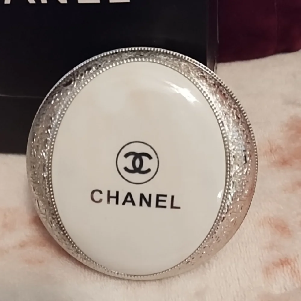 CHANEL Vintage Ornate Powder Compact with Mirror